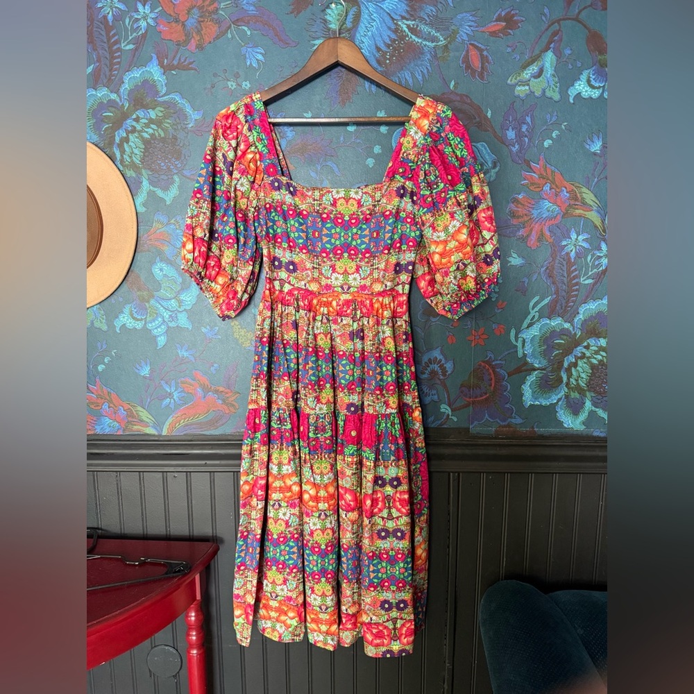Multicolor Floral Long Sleeve Dress